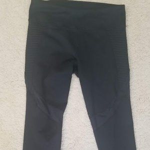 Fabletics High-Waisted Mesh Black Leggings